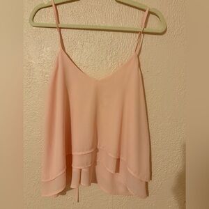 bp. Pale Pink Double-Layer V-Neck Tie Cami